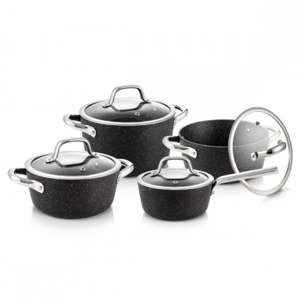 780310 Set cratite PRESIDENT Stone, 8 piese