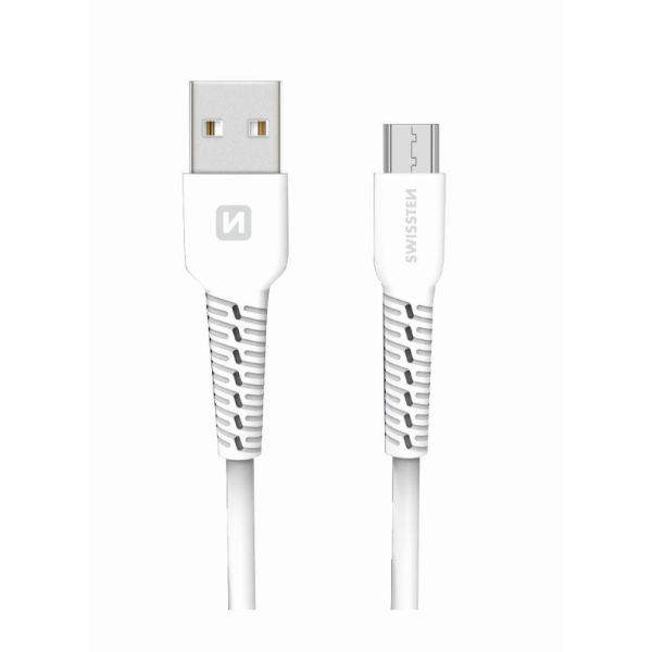 Cablul de date SWISSTEN USB / MICRO USB 1,0M Alb Cablul de date SWISSTEN USB / MICRO USB 1,0M Alb