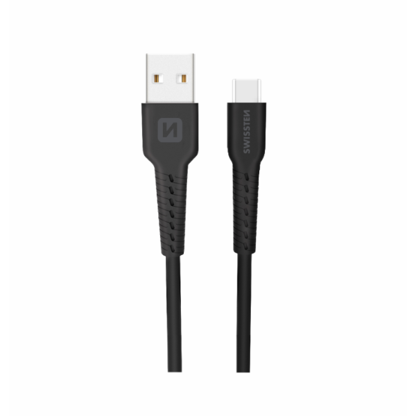 Cablul de date SWISSTEN USB / USB-C 1,0M Negru Cablul de date SWISSTEN USB / USB-C 1,0M Negru