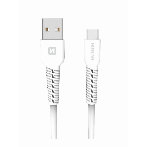 Cablul de date SWISSTEN USB / USB-C 1,0M Alb Cablul de date SWISSTEN USB / USB-C 1,0M Alb