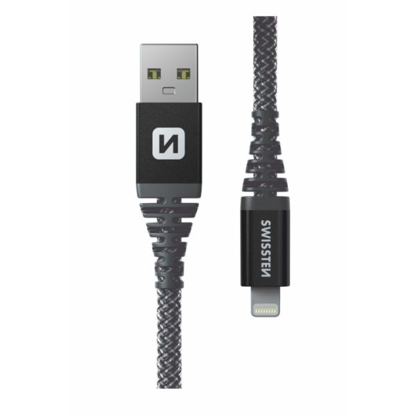 Cablul de date SWISSTEN KEVLAR USB / LIGHTNING 1.5M Antracit Cablul de date SWISSTEN KEVLAR USB / LIGHTNING 1.5M Antracit