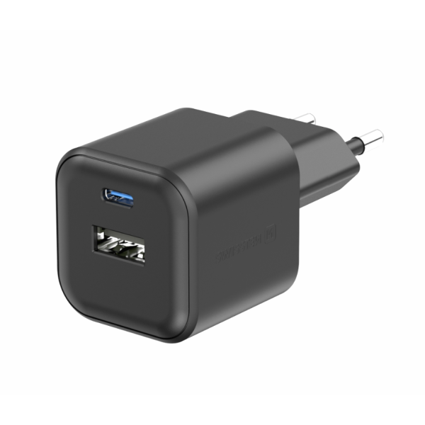 Сетевое зарядное устройство SWISSTEN 12W 1x USB-C + 1x USB-A Черное Сетевое зарядное устройство SWISSTEN 12W 1x USB-C + 1x USB-A Черное