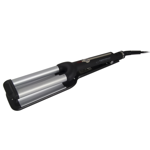 Ondulator de Păr Esperanza ISABELLA EBL013, ondulator cu tub ceramic triplu, lungimea elementului de încălzire 10,5cm, diametrul tubului 19mm, putere 55W, cablu Ondulator de Păr Esperanza ISABELLA EBL013, ondulator cu tub ceramic triplu, lungimea elementului de încălzire 10,5cm, diametrul tubului 19mm, putere 55W, cablu