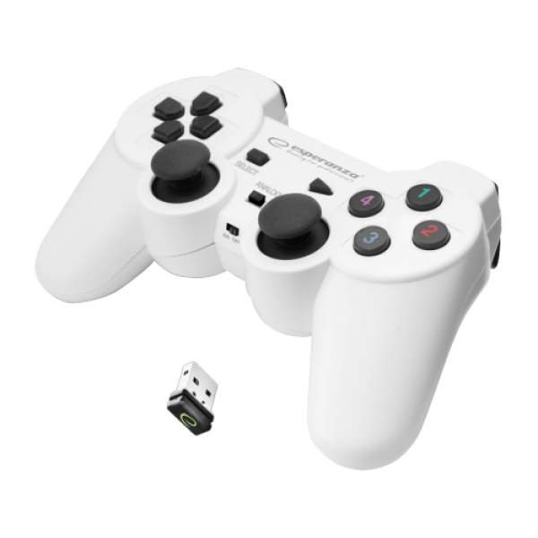 Gamepad Wireless Esperanza GLADIATOR EGG108W Alb Gamepad Wireless Esperanza GLADIATOR EGG108W Alb