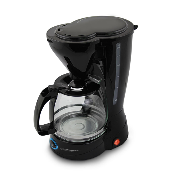 Кофеварка Esperanza LIBERICA EKC009, 1,5L, 800W, постоянный и моющийся фильтр, система против капель, автоматическое отключение, современный дизайн, длина Кофеварка Esperanza LIBERICA EKC009, 1,5L, 800W, постоянный и моющийся фильтр, система против капель, автоматическое отключение, современный дизайн, длина