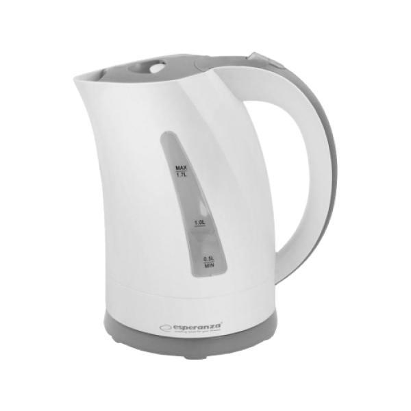 Чайник Esperanza AMAZON EKK022 2200W, 1,7л, скрытый нагревательный элемент, поворотная база 360°, автоматическое отключение после кипения, бело-серый Чайник Esperanza AMAZON EKK022 2200W, 1,7л, скрытый нагревательный элемент, поворотная база 360°, автоматическое отключение после кипения, бело-серый