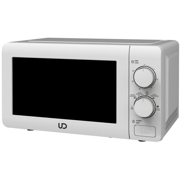 Cuptor cu microunde UD MM20L-WA, 20l, 700W, Alb, Control mecanic, 6 niveluri de putere, Operare ușoară Cuptor cu microunde UD MM20L-WA, 20l, 700W, Alb, Control mecanic, 6 niveluri de putere, Operare ușoară