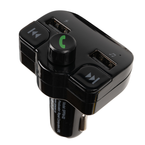 Модульный авто FM Spacer, Bluetooth, 2xUSB макс. 5V/3.1A, 12V-24V, макс. 10-15м, микрофон макс. 0-1м, формат MP3/WMA, 206 каналов 87.5-108Mhz, USB диск, microSD Модульный авто FM Spacer, Bluetooth, 2xUSB макс. 5V/3.1A, 12V-24V, макс. 10-15м, микрофон макс. 0-1м, формат MP3/WMA, 206 каналов 87.5-108Mhz, USB диск, microSD