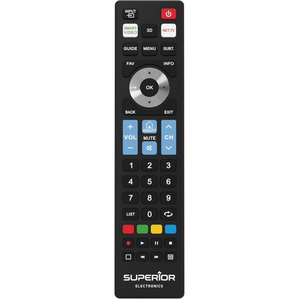 Telecomandă universală Superior SUPTRB019 pentru TV LG, Samsung, Sony, Philips, Panasonic, Toate funcțiile pentru Smart TV, 2x 1,5 V – AAA (nu sunt incluse) Telecomandă universală Superior SUPTRB019 pentru TV LG, Samsung, Sony, Philips, Panasonic, Toate funcțiile pentru Smart TV, 2x 1,5 V – AAA (nu sunt incluse)