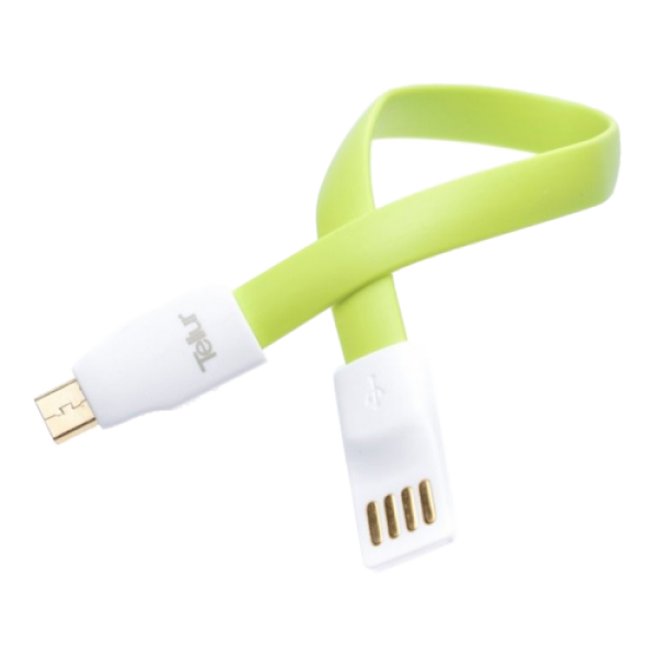 Cablu USB - Micro USB, Magnetic, 0.2m, Tellur Green TLL155081