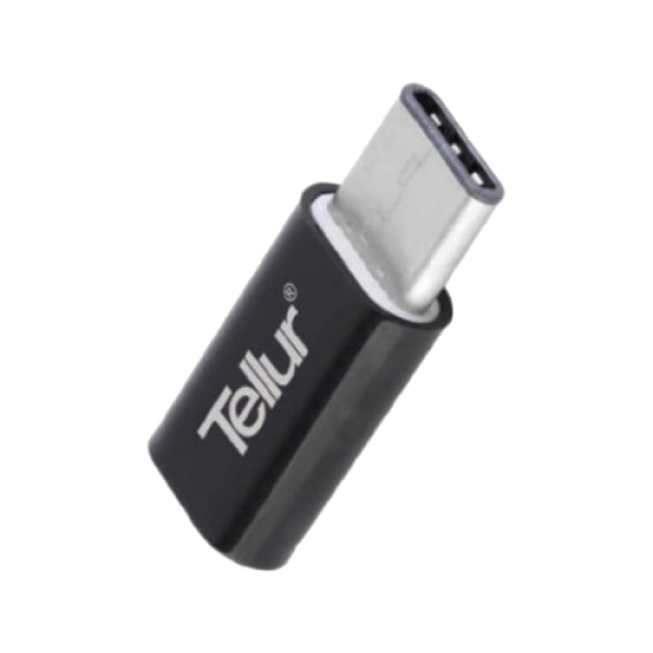 Адаптер Type-C, MicroUSB, Tellur Black TLL155161 Адаптер Type-C, MicroUSB, Tellur Black TLL155161