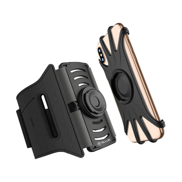 Съемный держатель для телефона 4"-6.5", для руки, Tellur A100 Black TLL191031