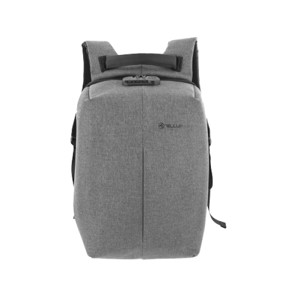 Rucsac-Laptop, Antifurt V2, USB charging port 15.6", Sistem de blocare antifurt, Rezistent la apă, Tellur Gray TLL611232 Rucsac-Laptop, Antifurt V2, USB charging port 15.6", Sistem de blocare antifurt, Rezistent la apă, Tellur Gray TLL611232