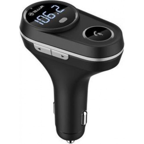 FM-трансмиттер для автомобиля, FMT-B5, Bluetooth, Дисплей, MicroSD, USB QuickCharge 3.0, 1 x USBmax 2.4A, MP3/WMA, Tellur Black TLL622041 FM-трансмиттер для автомобиля, FMT-B5, Bluetooth, Дисплей, MicroSD, USB QuickCharge 3.0, 1 x USBmax 2.4A, MP3/WMA, Tellur Black TLL622041
