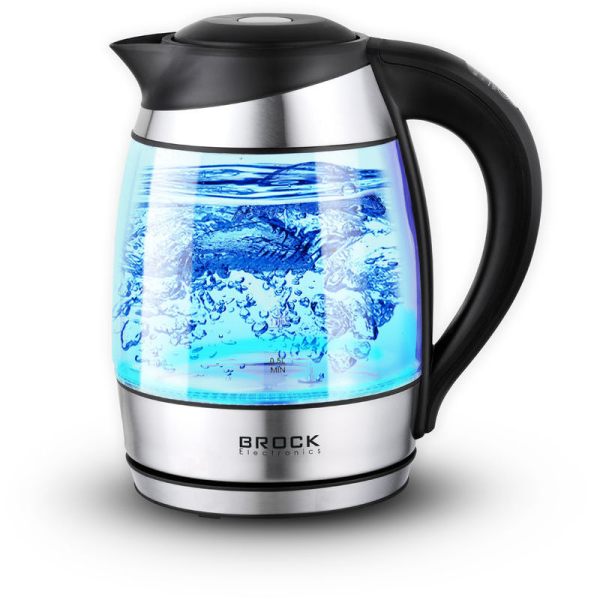 Чайник BROCK WK 2106 LL, Черное стекло с LED подсветкой и контроллером температуры 2200W, 1.8L Чайник BROCK WK 2106 LL, Черное стекло с LED подсветкой и контроллером температуры 2200W, 1.8L