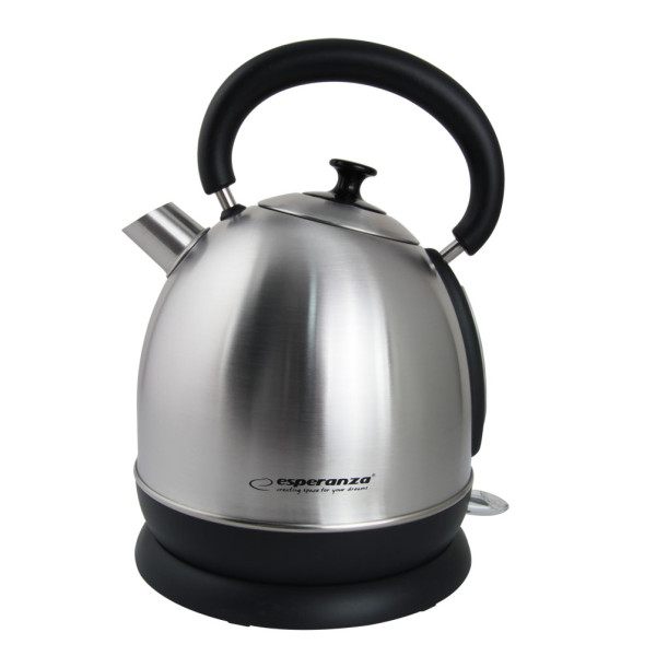 Fierbător Esperanza DANUBE EKK032X, inox, 2200W, 1.8 l, Oprire automată după fierbere, Oprire de siguranță la fierbere fără apă, Element de încălzire ascuns