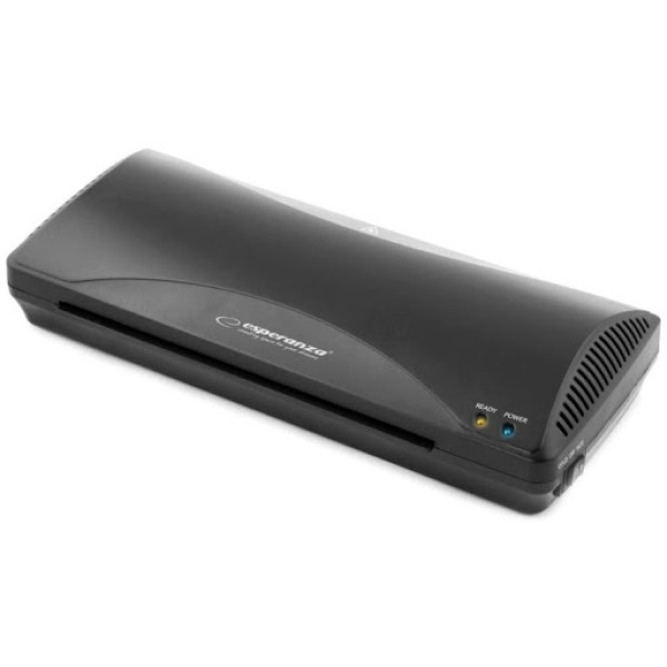Laminator Esperanza INFINITY EFL001 A4, Consum de energie: 265W, Grosimea filmului pentru laminare la cald: 80-125 microni, Dimensiuni maxime document: 210 x