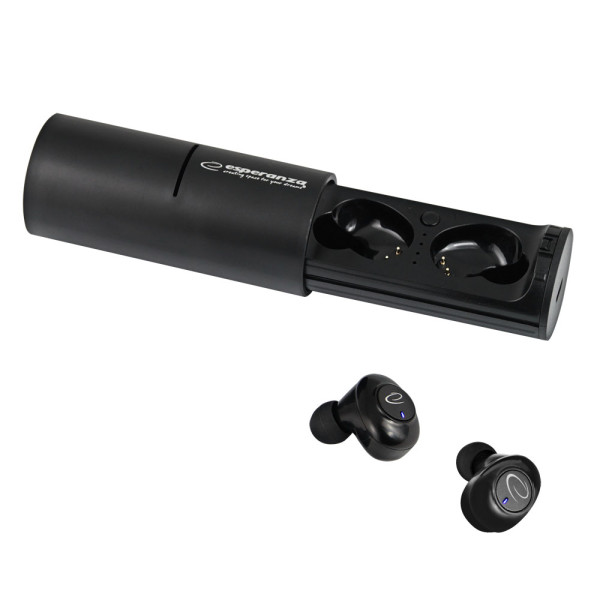 Căști Bluetooth Esperanza LAUREL EH227K, timp de convorbire: până la 4h, timp de redare a muzicii: până la 3h, timp de încărcare: aproximativ 1h, Bluetooth: v.5 Căști Bluetooth Esperanza LAUREL EH227K, timp de convorbire: până la 4h, timp de redare a muzicii: până la 3h, timp de încărcare: aproximativ 1h, Bluetooth: v.5