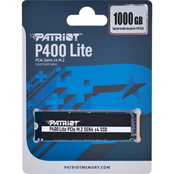 M.2 NVMe SSD 1.0TB Patriot P400 Lite PCIe4.0 x4 / NVMe1.4, M2 Tip 2280, Citire: 3500 MB/s, Scriere: 2700MB/s, P400LP1KGM28H M.2 NVMe SSD 1.0TB Patriot P400 Lite PCIe4.0 x4 / NVMe1.4, M2 Tip 2280, Citire: 3500 MB/s, Scriere: 2700MB/s, P400LP1KGM28H
