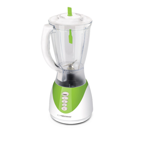 Blender de masă Esperanza PINA COLADA EKM023G verde; putere de ieșire 350W; carafă din plastic de uz alimentar de 1,5 L; 3 viteze de mixare; capace cu ventuză
