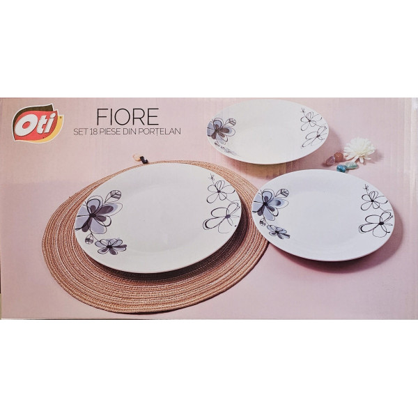 Set portelan Fiore, 18 piese
