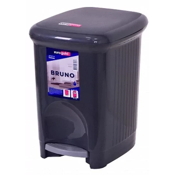 Cos gunoi plastic Bruno 16.0 l, cu pedala, negru