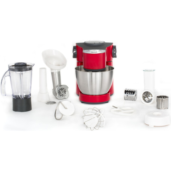 Robot de bucătărie Tefal QB317538 Wizzo, 1000 W, robot de bucătărie, blender, mașină de tocat carne cu atașament pentru cârnați, mixer, râșniță, Volum cupă: 4L Robot de bucătărie Tefal QB317538 Wizzo, 1000 W, robot de bucătărie, blender, mașină de tocat carne cu atașament pentru cârnați, mixer, râșniță, Volum cupă: 4L