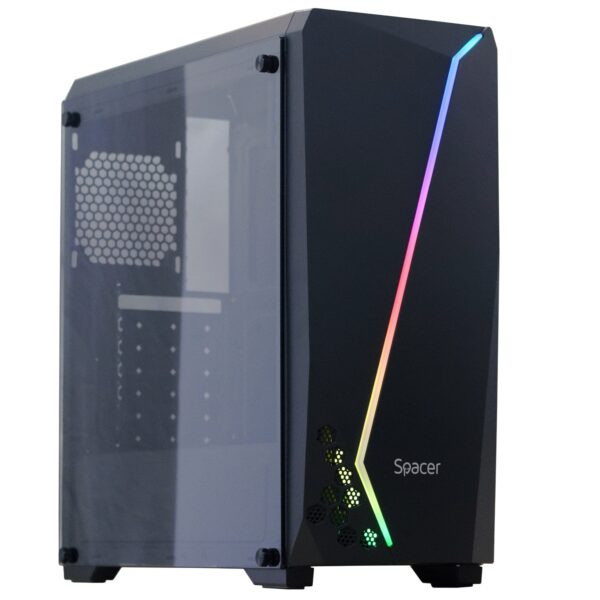 Carcasă SPACER - pentru jocuri, Middle Tower, ATX, "FLASH", fara sursa, sticlasecurizata, USB 2.0 x 2, USB 3.0 x 1, capac PSU, negru "SPCS-GC-FLASH" Carcasă SPACER - pentru jocuri, Middle Tower, ATX, "FLASH", fara sursa, sticlasecurizata, USB 2.0 x 2, USB 3.0 x 1, capac PSU, negru "SPCS-GC-FLASH"
