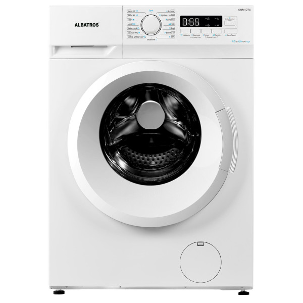 Masina de spalat rufe Albatros AWM1274, 7kg / 1200rpm, slim, clasa D, 15 programe, alb Masina de spalat rufe Albatros AWM1274, 7kg / 1200rpm, slim, clasa D, 15 programe, alb