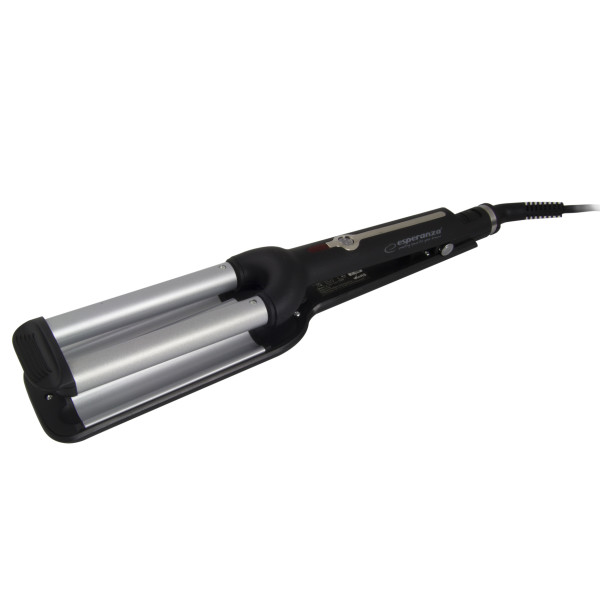 Ondulator de păr Esperanza ISABELLA EBL013, ondulator cu trei cilindri ceramici, lungimea elementului de încălzire 10,5cm, diametrul cilindrului 19mm, putere Ondulator de păr Esperanza ISABELLA EBL013, ondulator cu trei cilindri ceramici, lungimea elementului de încălzire 10,5cm, diametrul cilindrului 19mm, putere