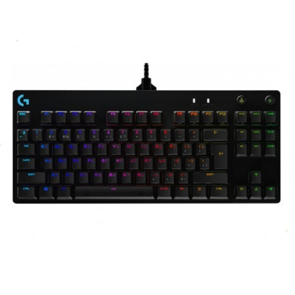 Проводная клавиатура Logitech G PRO TKL, механическая, LIGHTSYNC RGB, раскладка US International, USB, черная