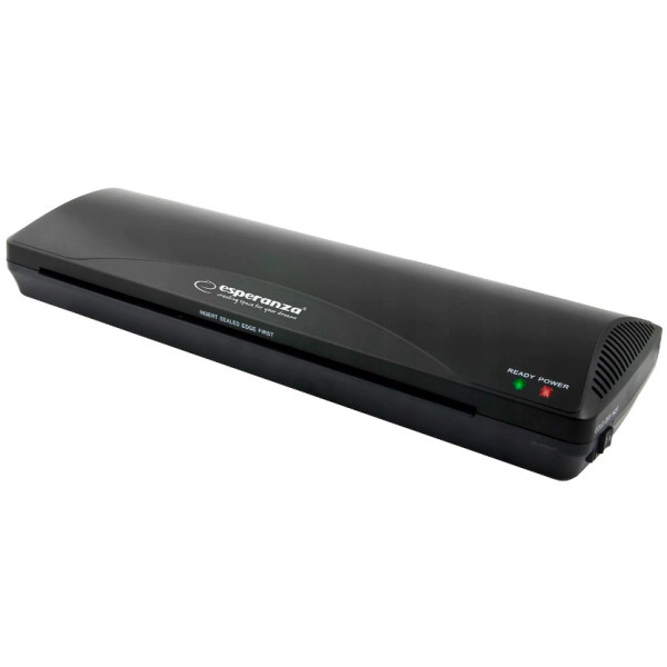 Laminator Esperanza AEON EFL003 A3, Consum de energie: 265W, Grosimea filmului pentru laminare la cald: 80-125 microni, Dimensiuni maxime ale documentului: 297