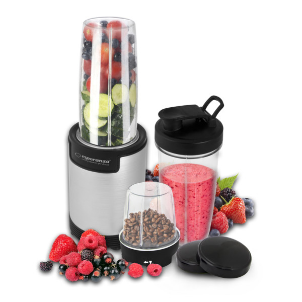 Blender de masă Esperanza NUTRI BOMB EKM030, 900W, 9 în 1, 1 * Unitate principală, 1 * Vas de mixare de 800 ml, 1 * Vas de mixare de 500 ml, 1 * Vas gradat Blender de masă Esperanza NUTRI BOMB EKM030, 900W, 9 în 1, 1 * Unitate principală, 1 * Vas de mixare de 800 ml, 1 * Vas de mixare de 500 ml, 1 * Vas gradat