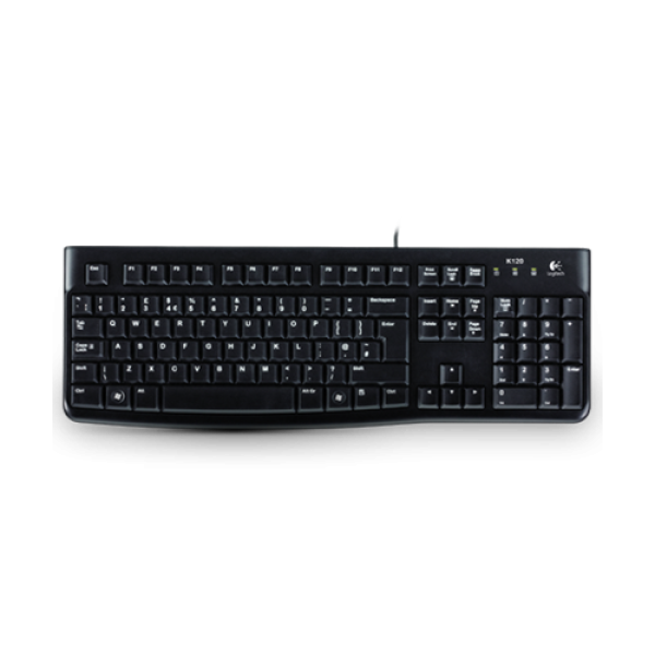 Logitech Проводная клавиатура K120 для бизнеса, EMEA, русская раскладка, черная