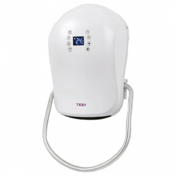 Aeroterma de baie TESY HL 243 VB W, 2000 W, Suport prosop, display LCD, Touch Control