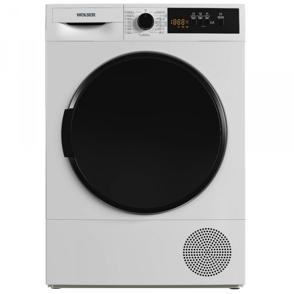Uscător de rufe Wolser WL-VTD9WHP | 9 kg, A+, motor inverter, pompă de căldură Uscător de rufe Wolser WL-VTD9WHP | 9 kg, A+, motor inverter, pompă de căldură