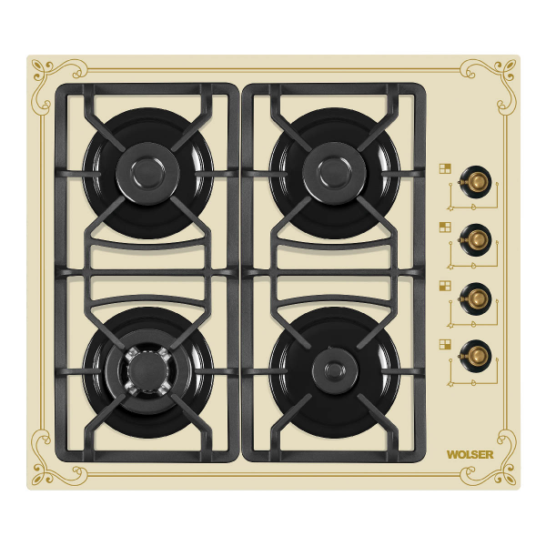 Plita de gaz incorporabila Wolser WL- F 6401 GT IC Ivory Rustic Plita de gaz incorporabila Wolser WL- F 6401 GT IC Ivory Rustic