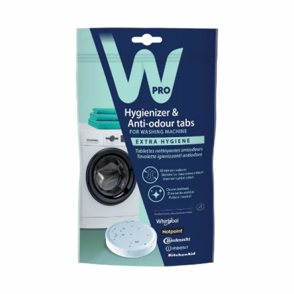 Igienizant pentru mașină de spălat și tablete anti-miros Wpro 3 tablete x 40 g