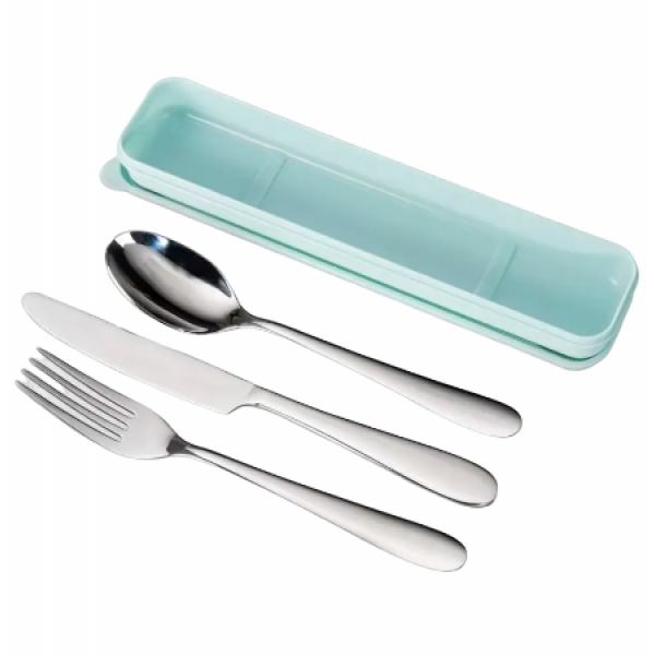 Xavax 181599, Set de tacâmuri, cuțit, furculiță, lingură, albastru