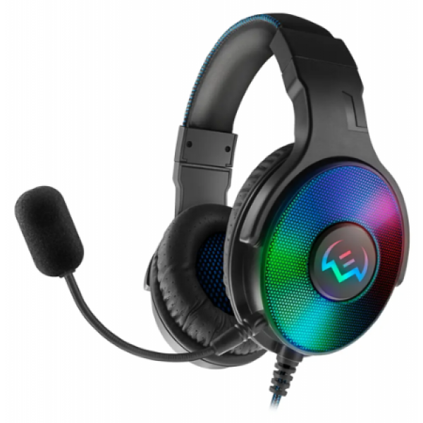 Gaming Headset SVEN AP-U1500MV, 50mm drivers, 50-20kHz, 24 Ohm, 115dB, 360g, In-Line Controls, Detachable Mic, v7.1, RGB, 2.2m, USB, Black