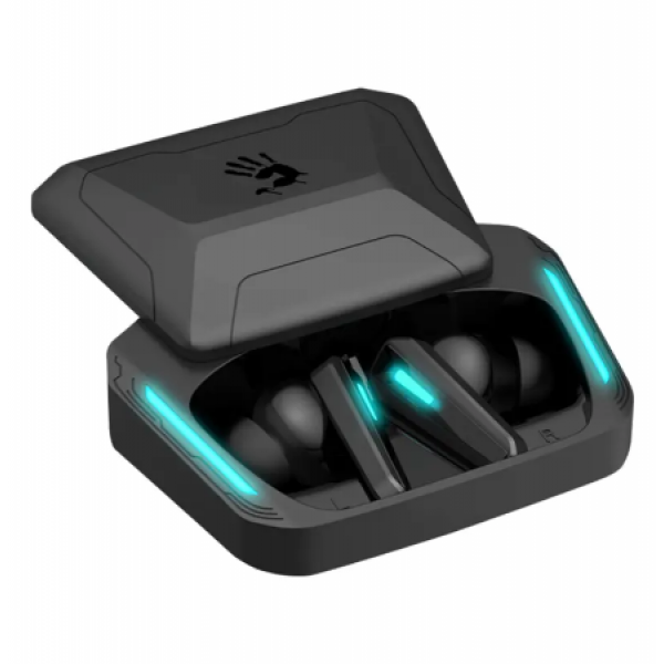 Gaming Wireless Earphones Bloody M70, 6 mm driver, 16 Ohm, 99db, 9g/47g, 60/400 mAh, 6h+18h, ENC, Independent Transmission, IPX4, BT 5.0, Black/Blue