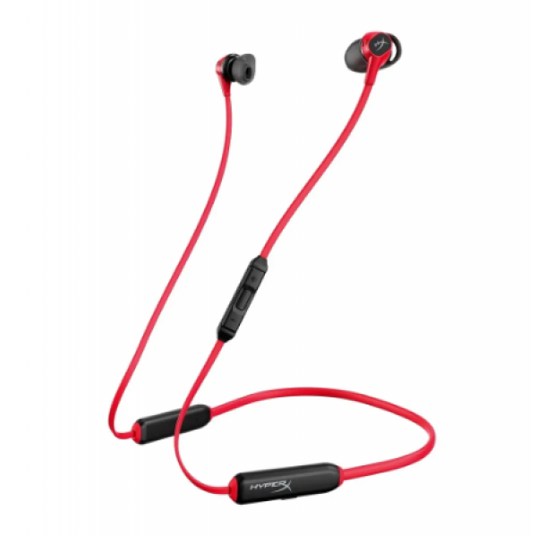 Gaming Wireless Headset HyperX Cloud Buds, 14mm driver, 20-20kHz, 104db, 27.5g, 10h, In-line mic and audio controls, Bluetooth 5.1, Black/Red