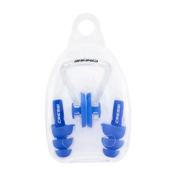Set de inot Cressi-Sub Aqua Kit Ear Plugs + Nose Clip Blue Set de inot Cressi-Sub Aqua Kit Ear Plugs + Nose Clip Blue