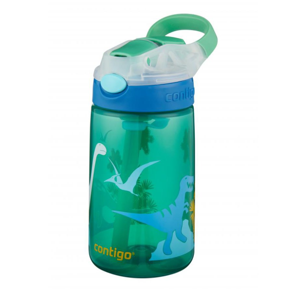 Бутылка для воды детская Contigo Gizmo 420 ml Jungle Green Dino Бутылка для воды детская Contigo Gizmo 420 ml Jungle Green Dino