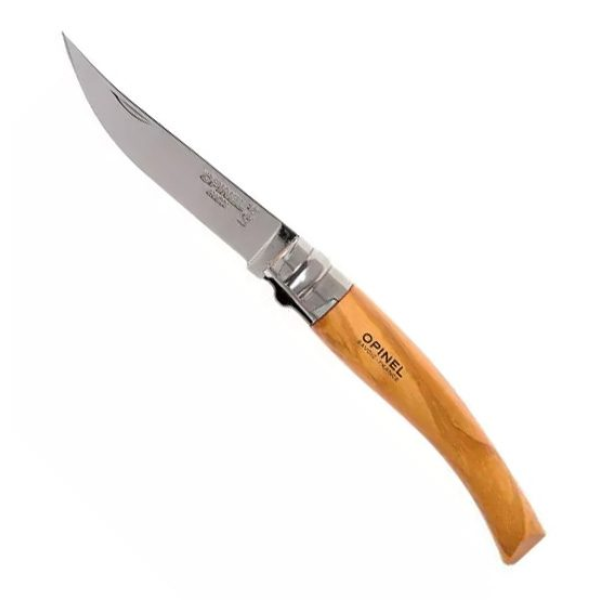 Cuțit Opinel Slim Olive Mirror blade Nr. 8