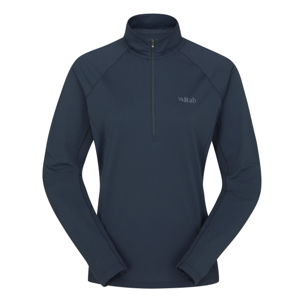 Термофутболка Rab Pulse LS Zip Wmn tempest blue