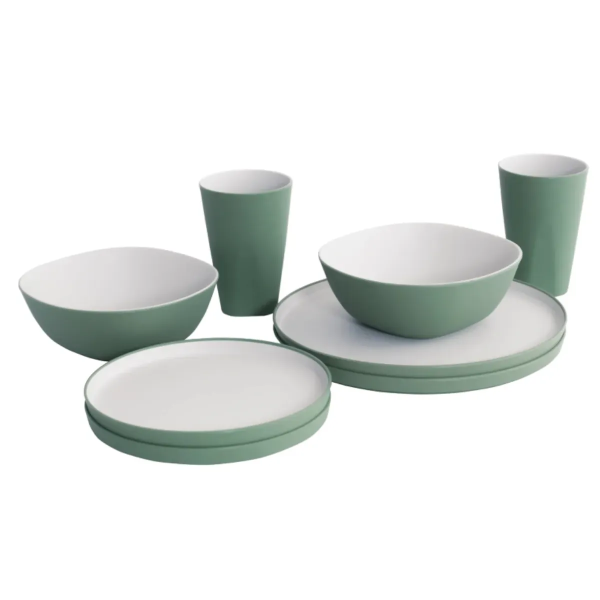 Набор посуды Outwell Gala 2 Person Dinner Shadow Green Набор посуды Outwell Gala 2 Person Dinner Shadow Green