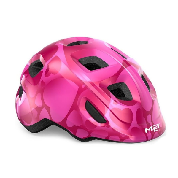 Cască ciclism Met Hooray pink hearts glossy