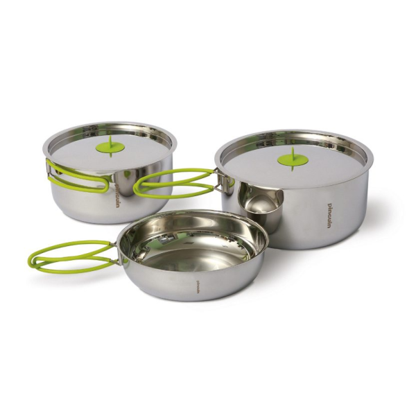 Set vase Pinguin Duo steel S