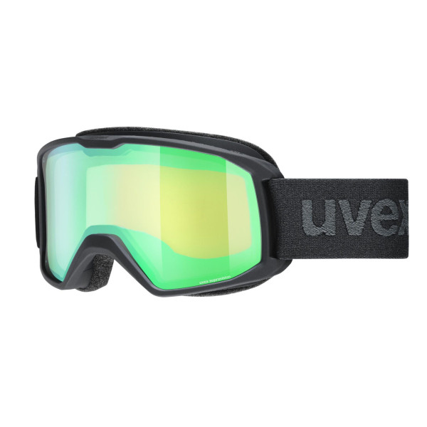 Горнолыжная маска Uvex Elemnt FM black mat dl/green-lgl Горнолыжная маска Uvex Elemnt FM black mat dl/green-lgl